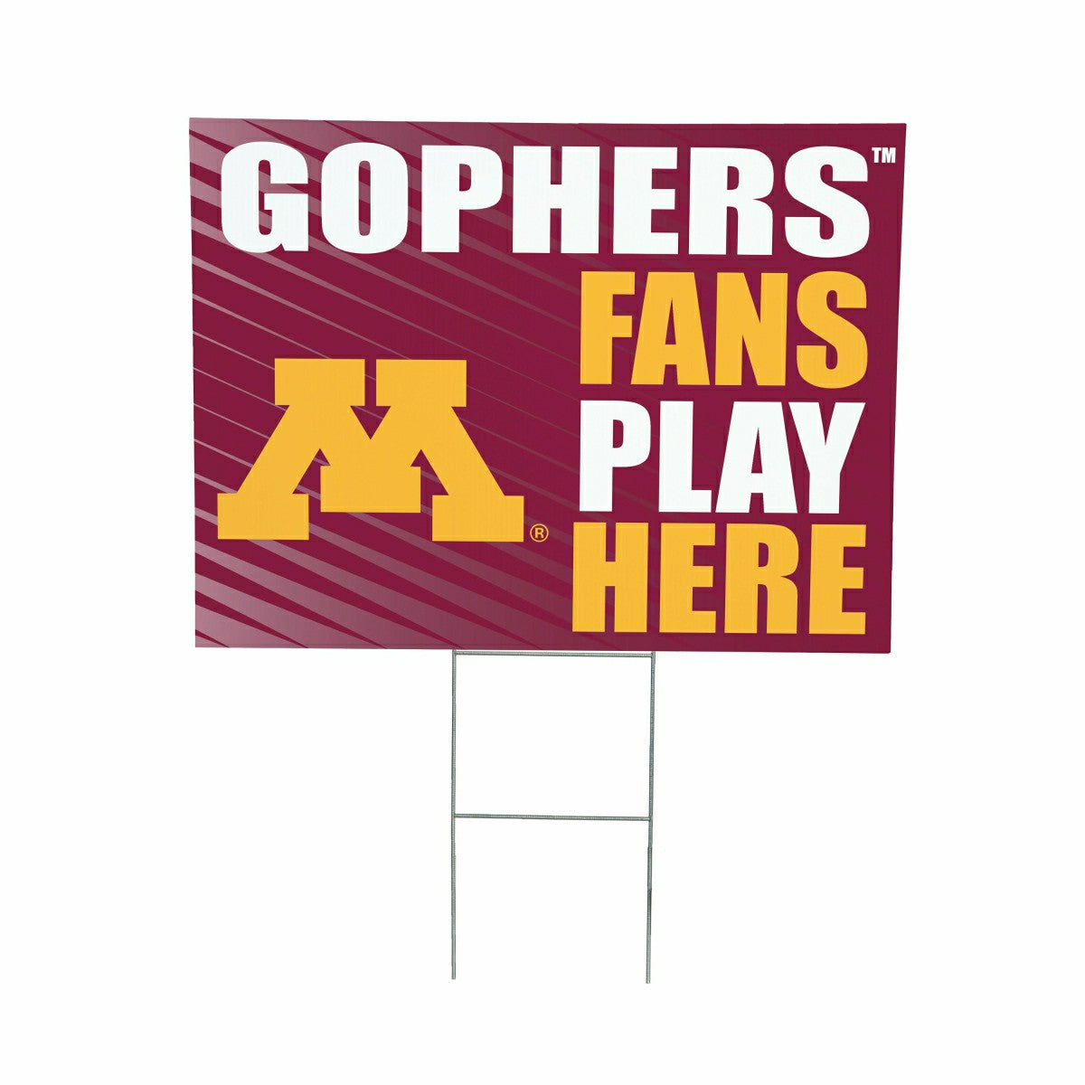 University of Minnesota Coroplast Yard Sign "Fans Play Here", Collegiate, Home