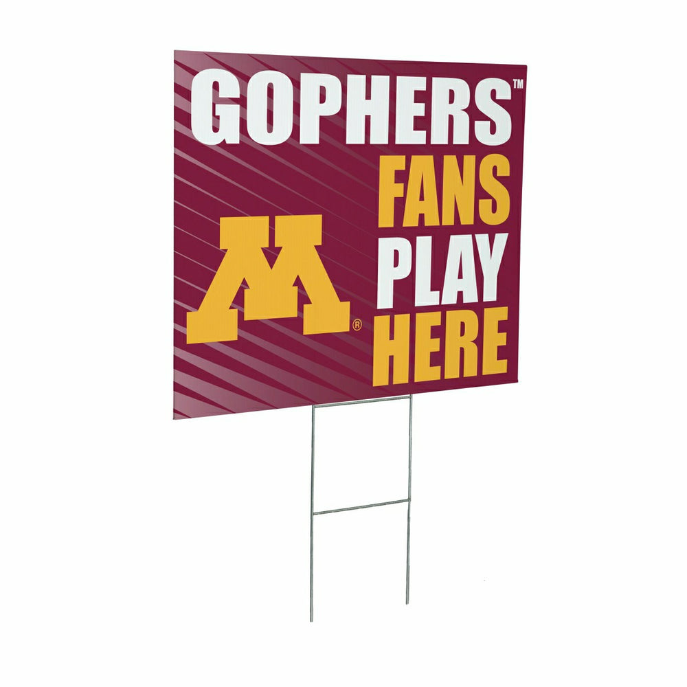 University of Minnesota Coroplast Yard Sign "Fans Play Here", Collegiate, Home