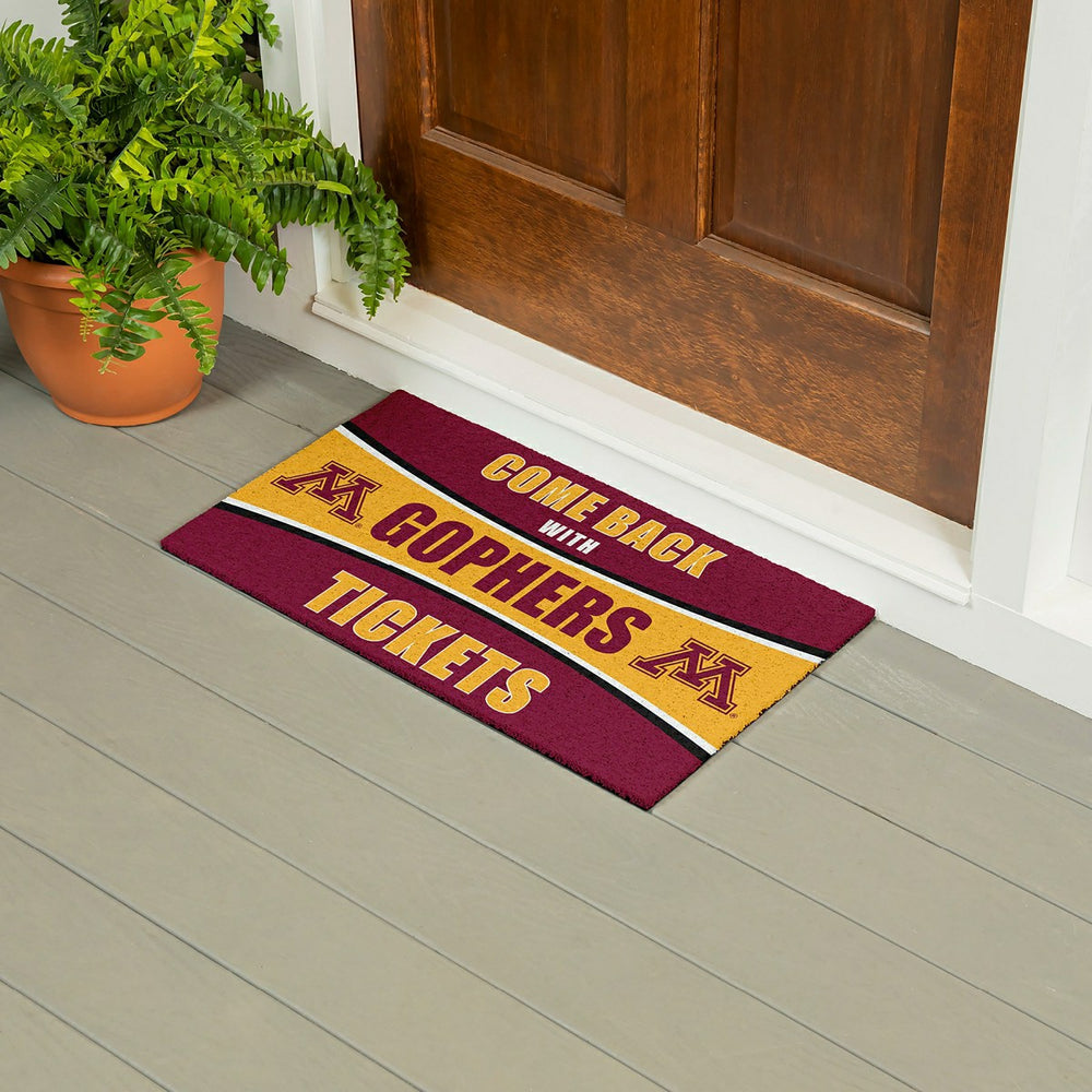 28" x 16" PVC Trapper Mat, Come Back with Tickets, University of Minne, Collegiate