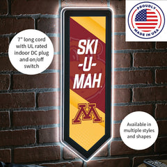 LED Wall Decor, Pennant, University of Minnesota, Collegiate, Home