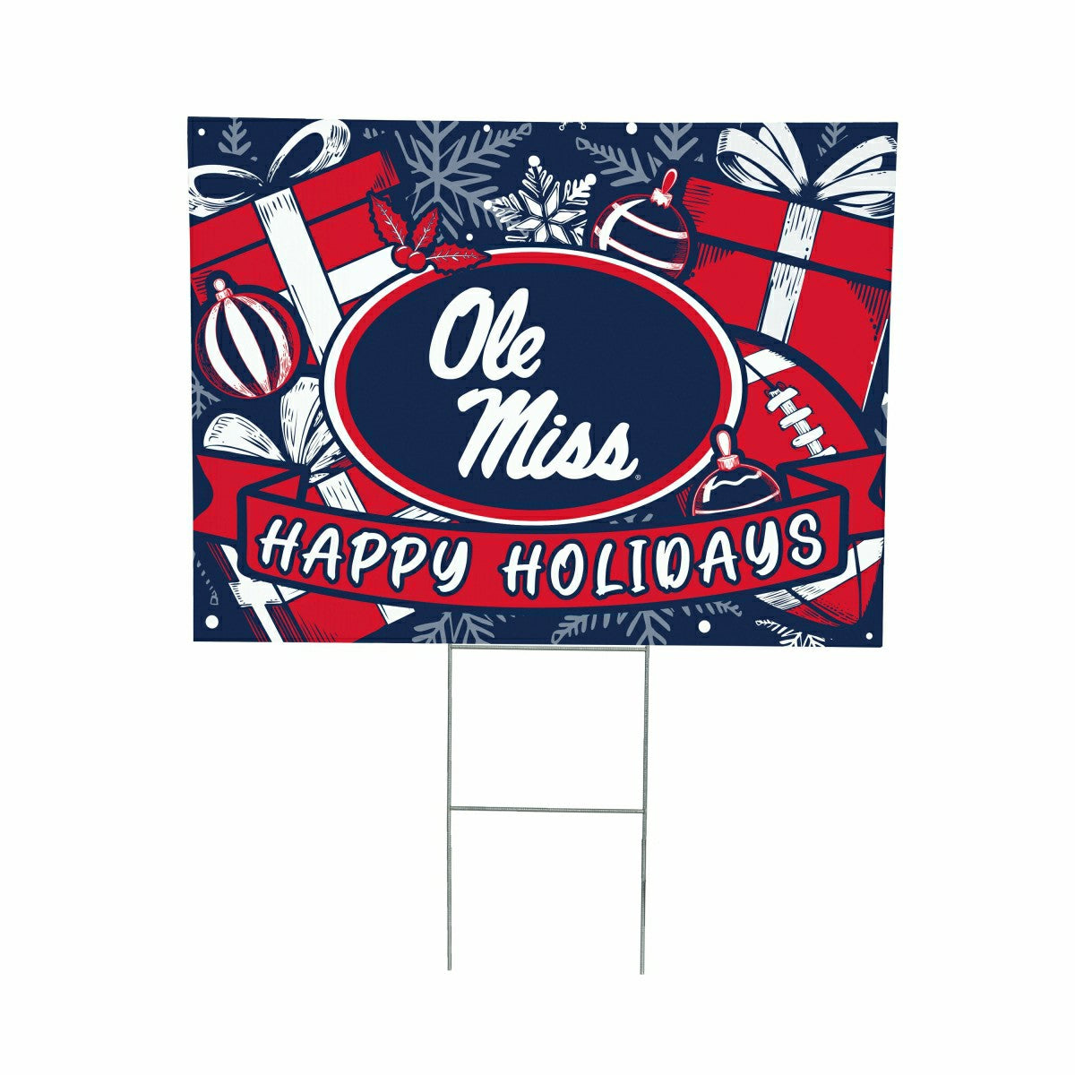 University of Mississippi Yard Sign, Holiday, Collegiate, Home
