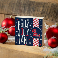 University of Mississippi Block, Holiday, 6x6, Collegiate, Home