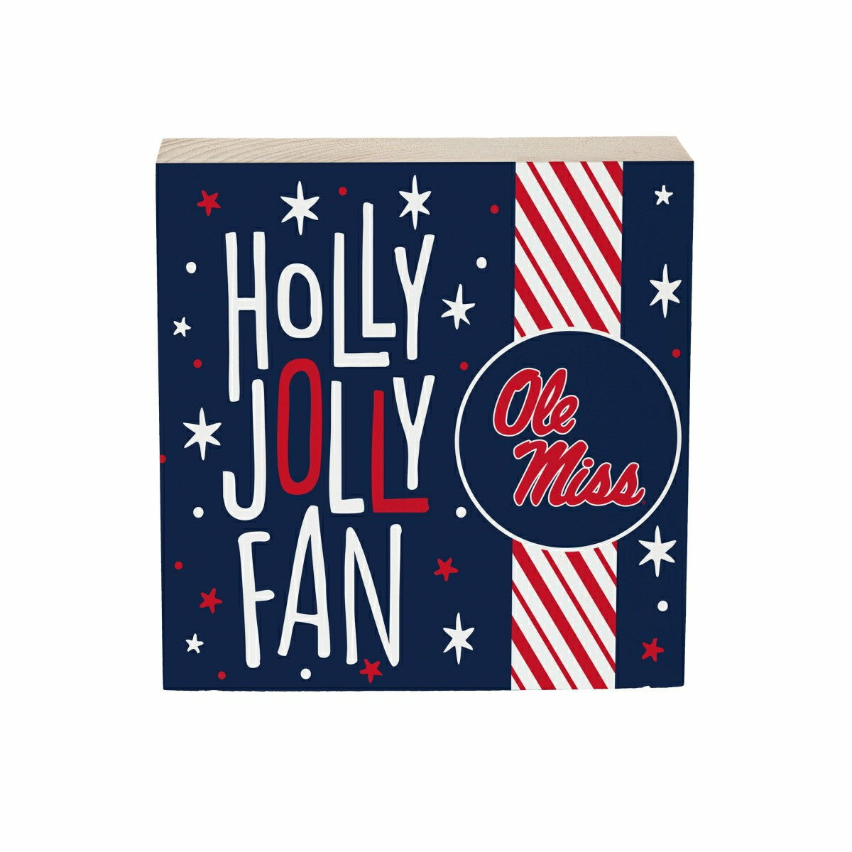 University of Mississippi Block, Holiday, 6x6, Collegiate, Home