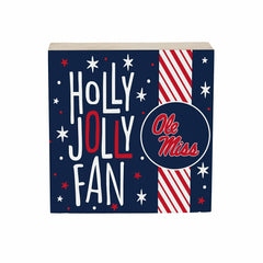 University of Mississippi Block, Holiday, 6x6, Collegiate, Home