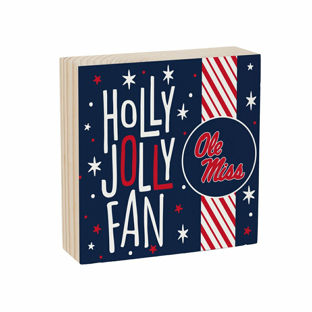 University of Mississippi Block, Holiday, 6x6, Collegiate, Home