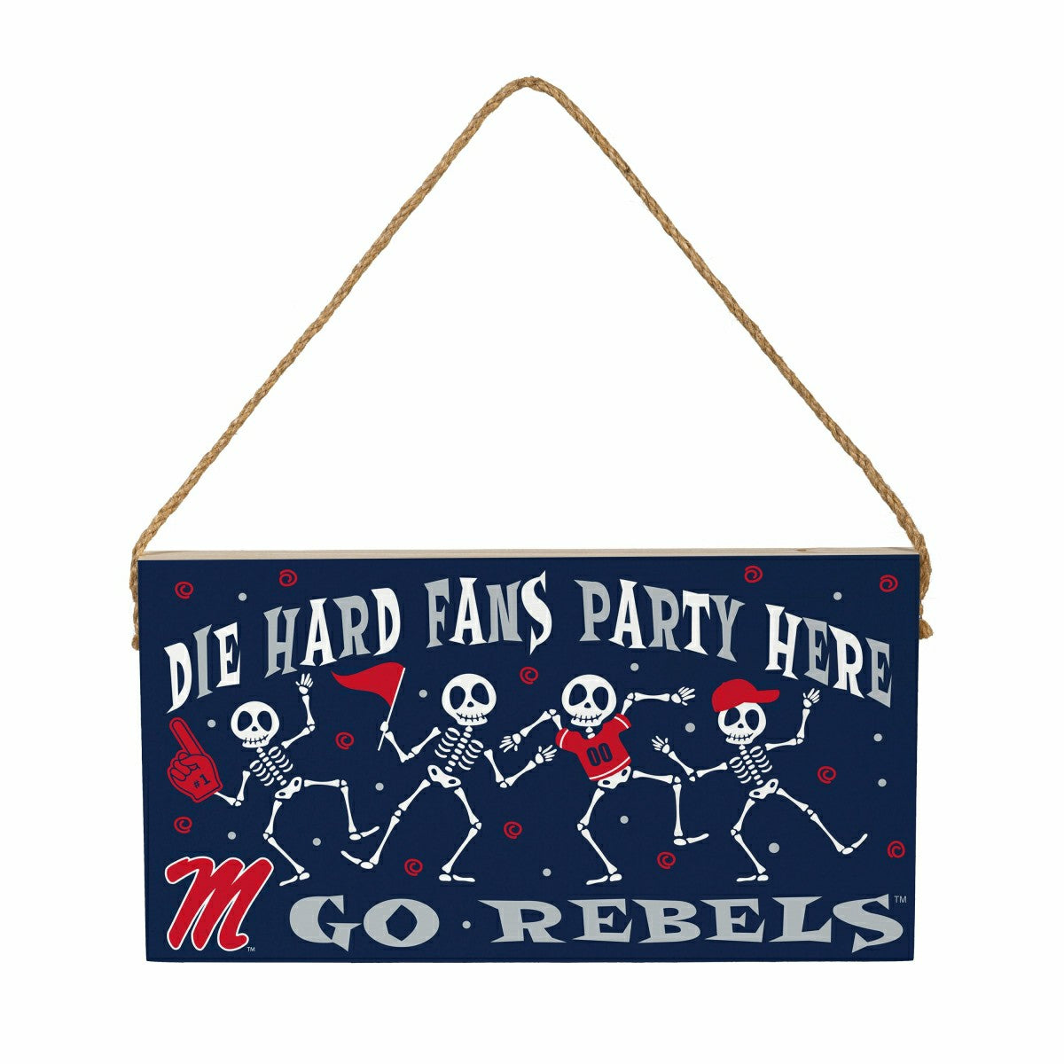 University of Mississippi Halloween Wood Wall Sign, 6x11, Collegiate, Home