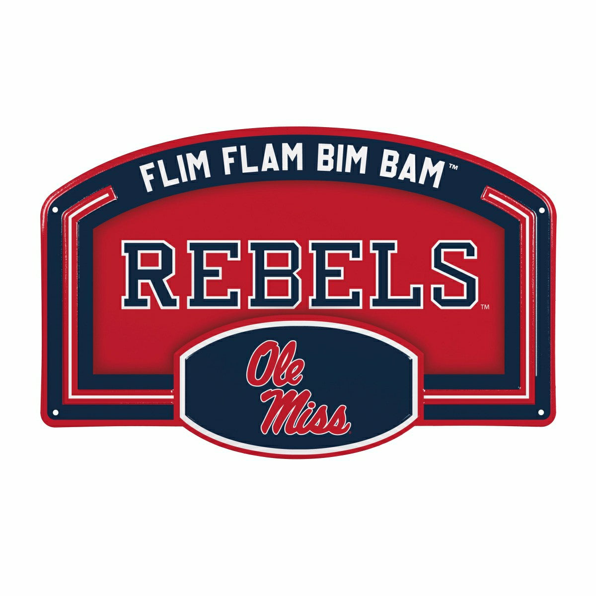 University of Mississippi USA Embossed Steel Wall Sign, 11" x 17", Collegiate, Home