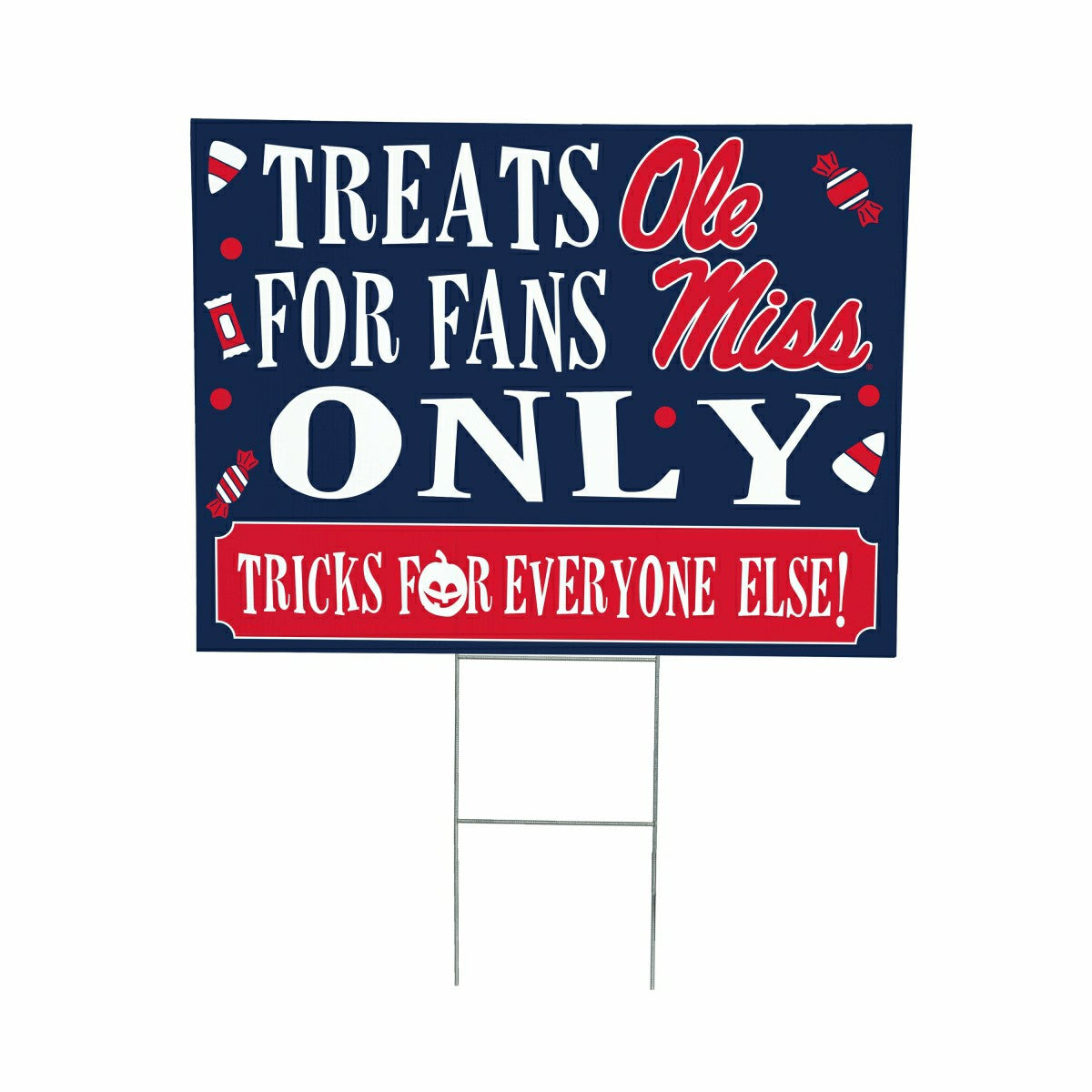University of Mississippi Yard Sign, Halloween Treats for Fans, Collegiate, Home