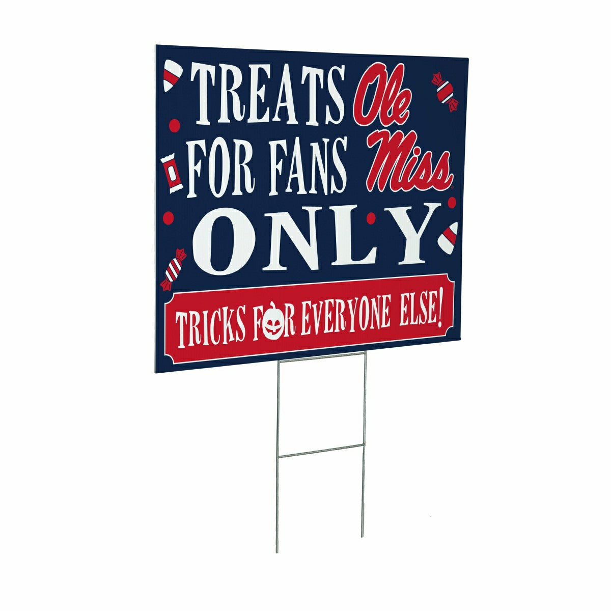 University of Mississippi Yard Sign, Halloween Treats for Fans, Collegiate, Home