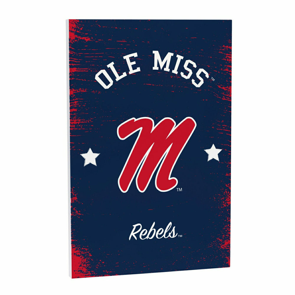 University of Mississippi Wood Wall Sign, 16x24, Collegiate, Home