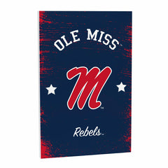 University of Mississippi Wood Wall Sign, 16x24, Collegiate, Home