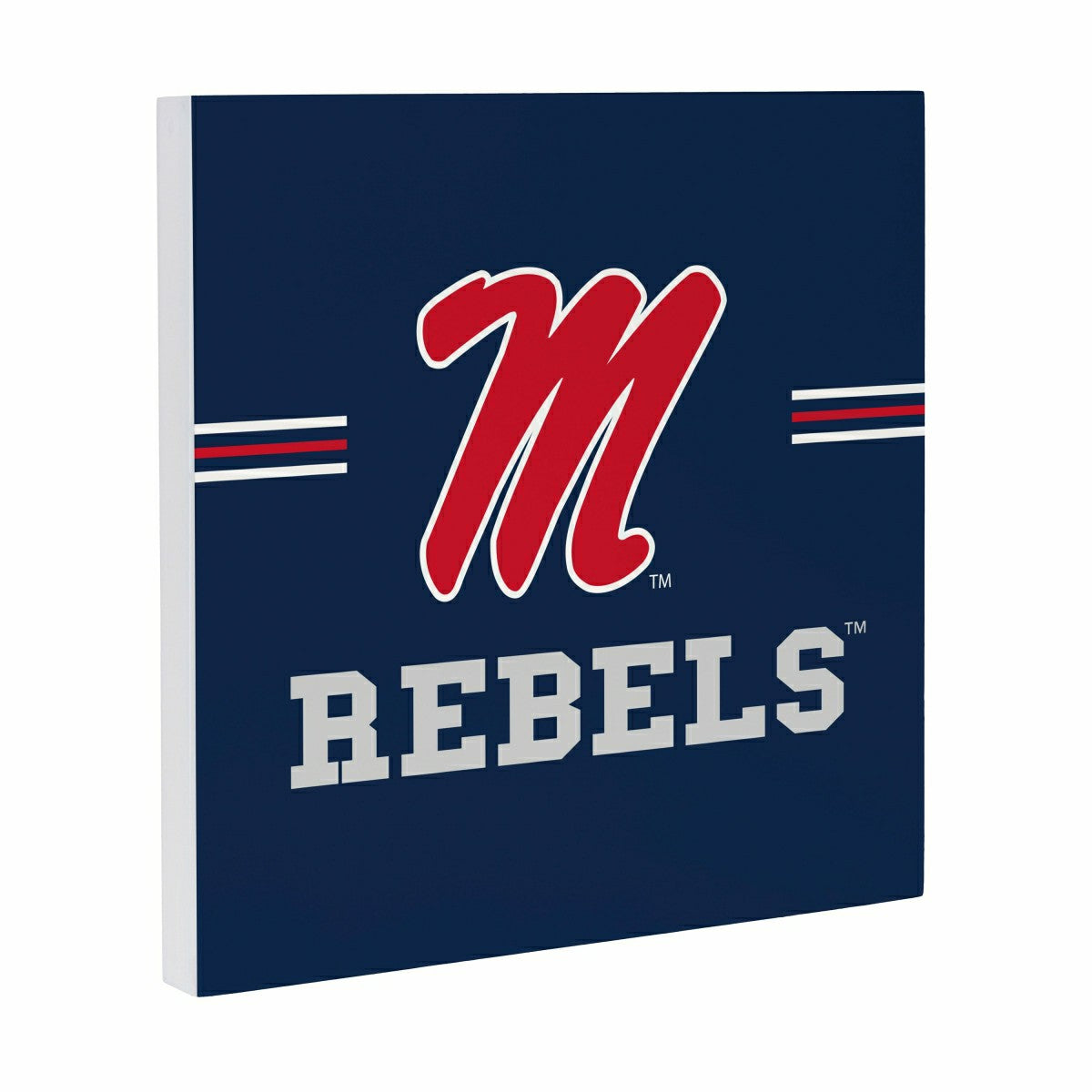 University of Mississippi Wood Wall Sign, 12x12, Collegiate, Home