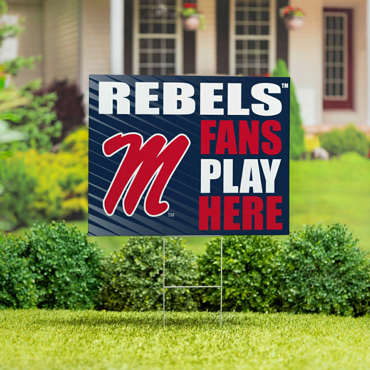 University of Mississippi Coroplast Yard Sign "Fans Play Here", Collegiate, Home