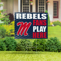 University of Mississippi Coroplast Yard Sign "Fans Play Here", Collegiate, Home