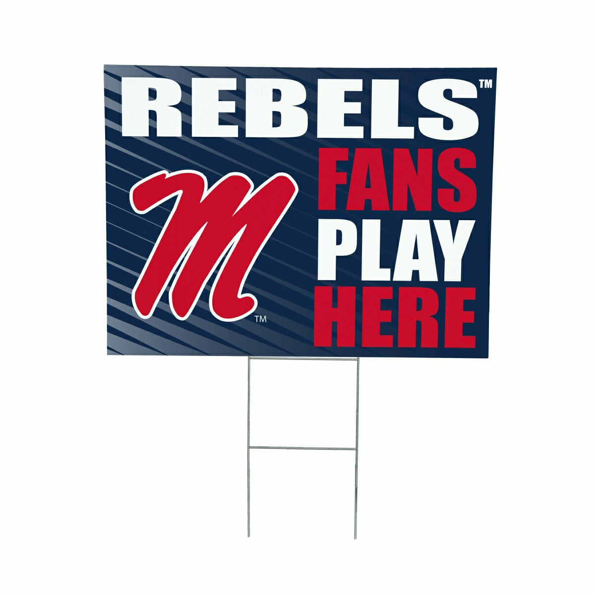 University of Mississippi Coroplast Yard Sign "Fans Play Here", Collegiate, Home