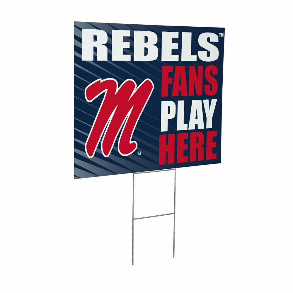 University of Mississippi Coroplast Yard Sign "Fans Play Here", Collegiate, Home