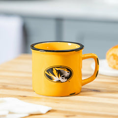 University of Missouri Ceramic Camp Cup with Enamel Finish, 14oz, Collegiate, Home