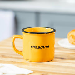 University of Missouri Ceramic Camp Cup with Enamel Finish, 14oz, Collegiate, Home