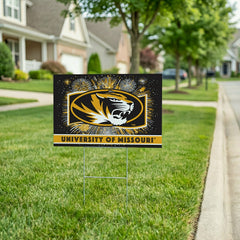 University of Missouri Yard Sign, Patriotic, Collegiate, Home