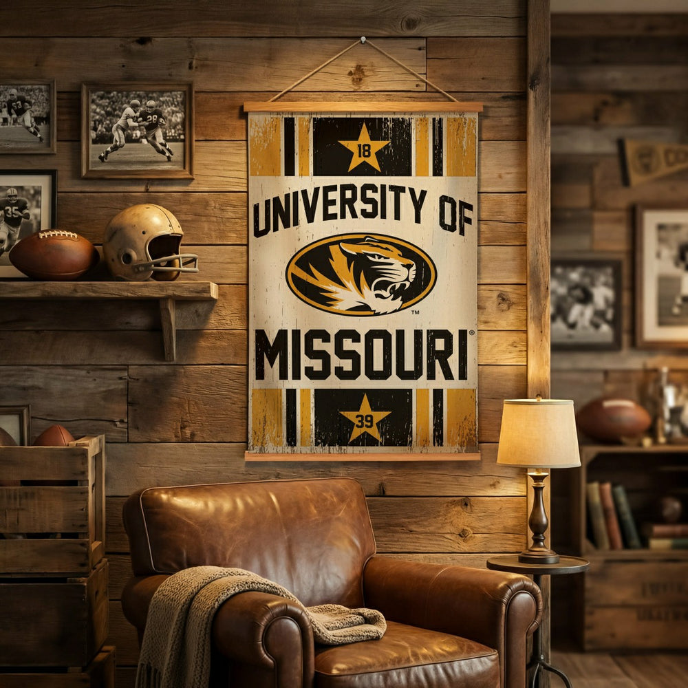 University of Missouri, Canvas Wall Tapestry, Medium, 36x24, Collegiate, Home