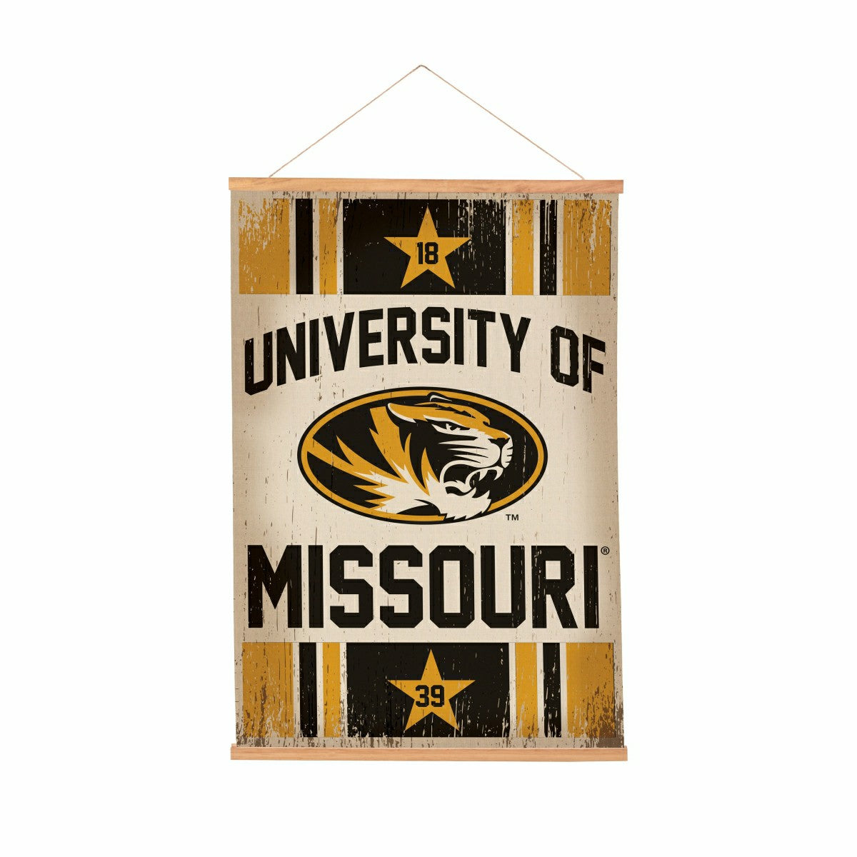 University of Missouri, Canvas Wall Tapestry, Medium, 36x24, Collegiate, Home