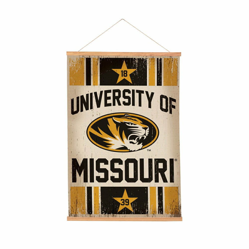 University of Missouri, Canvas Wall Tapestry, Medium, 36x24, Collegiate, Home
