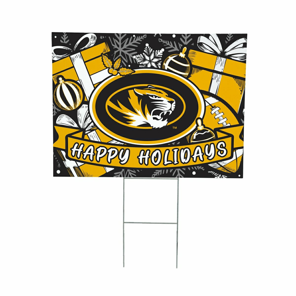 University of Missouri Yard Sign, Holiday, Collegiate, Home