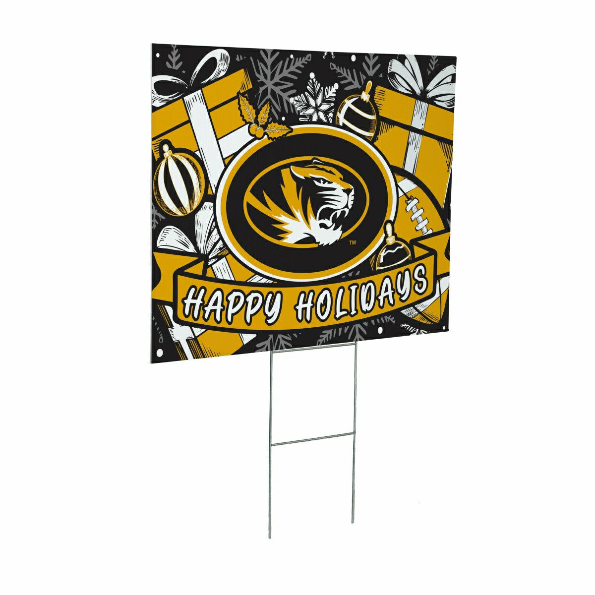 University of Missouri Yard Sign, Holiday, Collegiate, Home