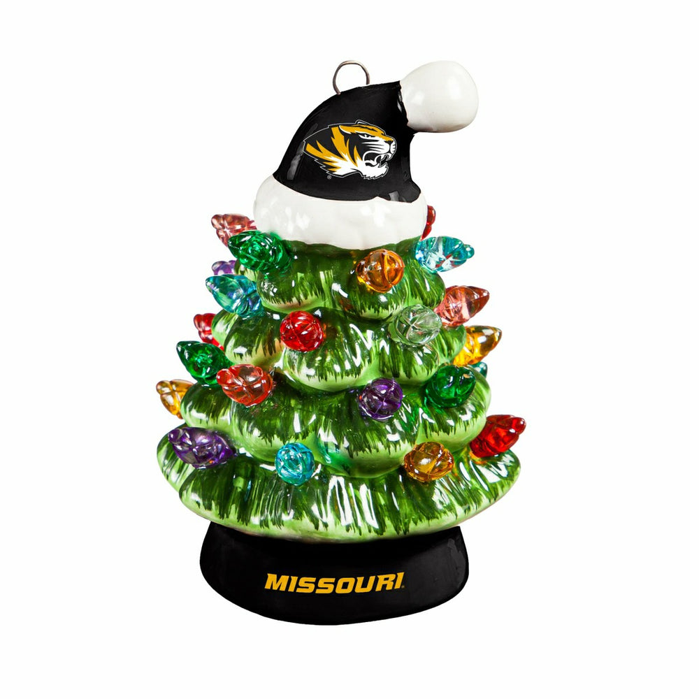 4" Mini LED Tabletop Christmas Tree, Set of 2, University of Missouri, Collegiate, Home