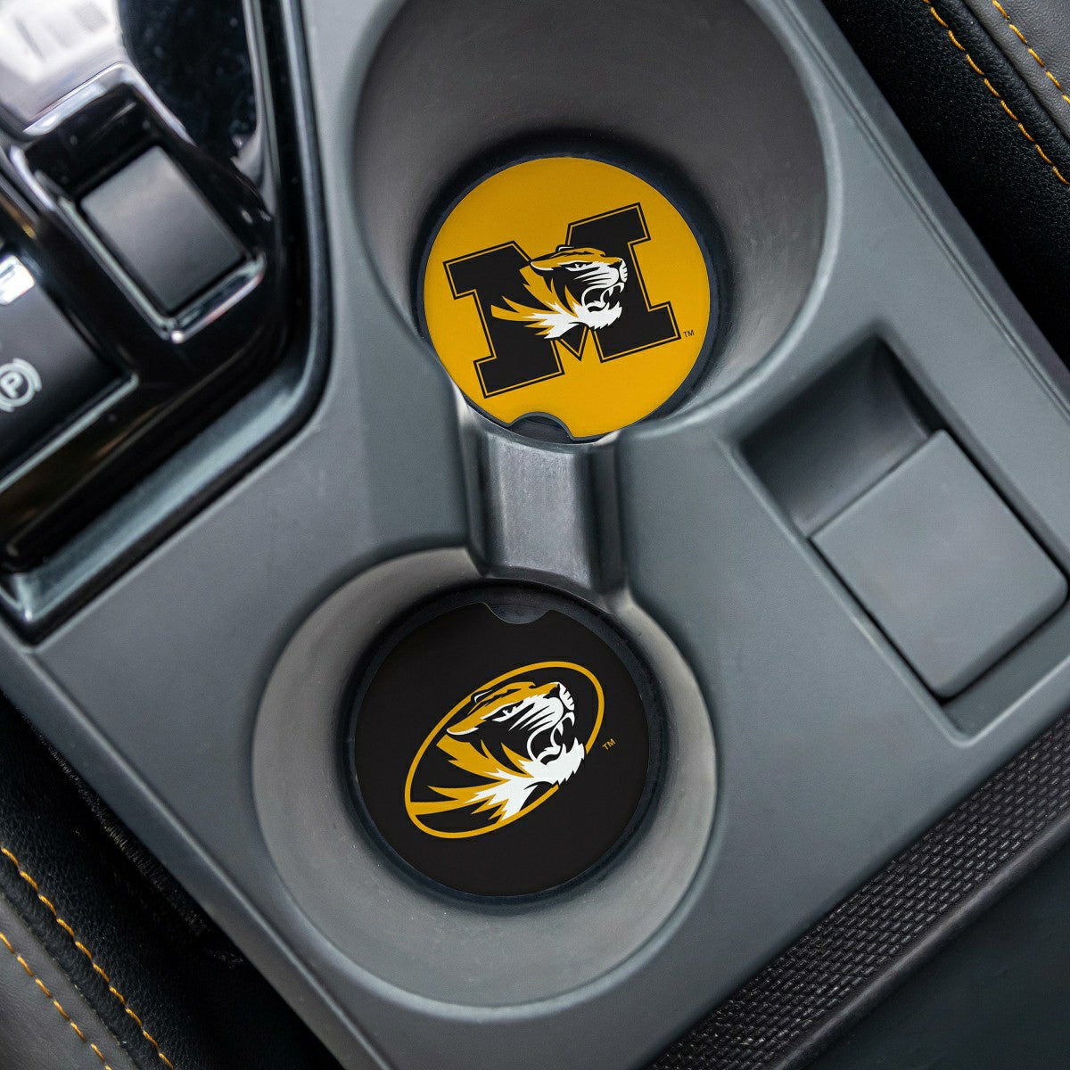 University of Missouri Car Coaster Set, 2pc, Collegiate, Home