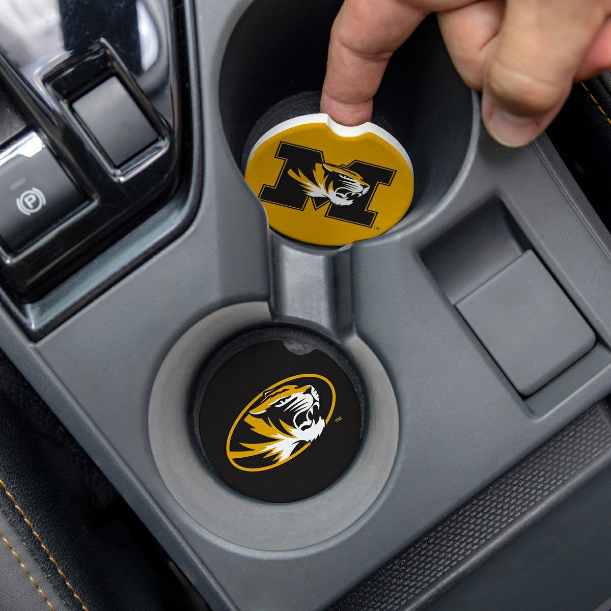 University of Missouri Car Coaster Set, 2pc, Collegiate, Home