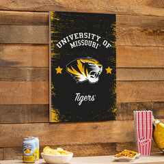University of Missouri Wood Wall Sign, 16x24, Collegiate, Home