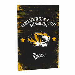 University of Missouri Wood Wall Sign, 16x24, Collegiate, Home