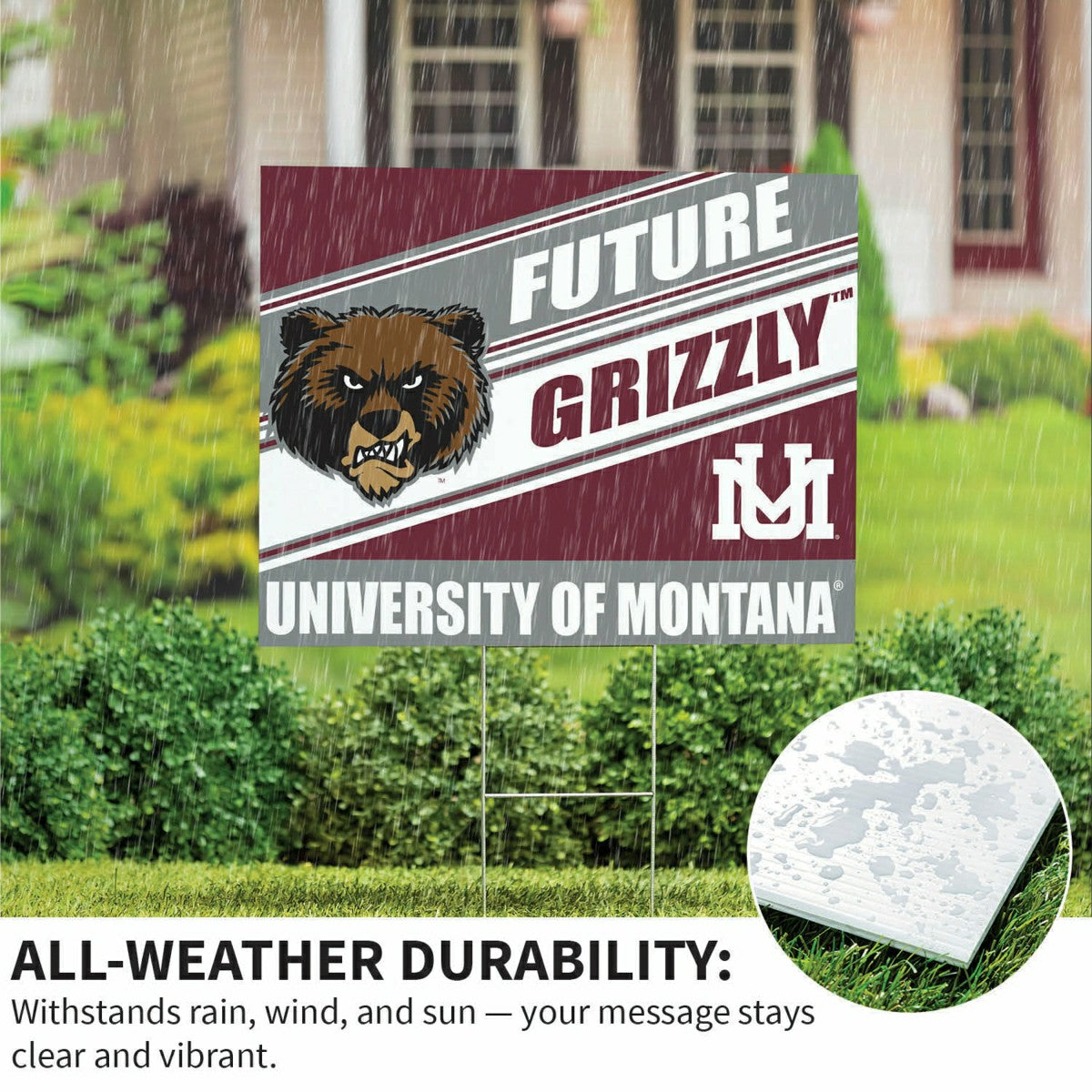 University of Montana Coroplast Yard Sign, Future Student, Collegiate, Home