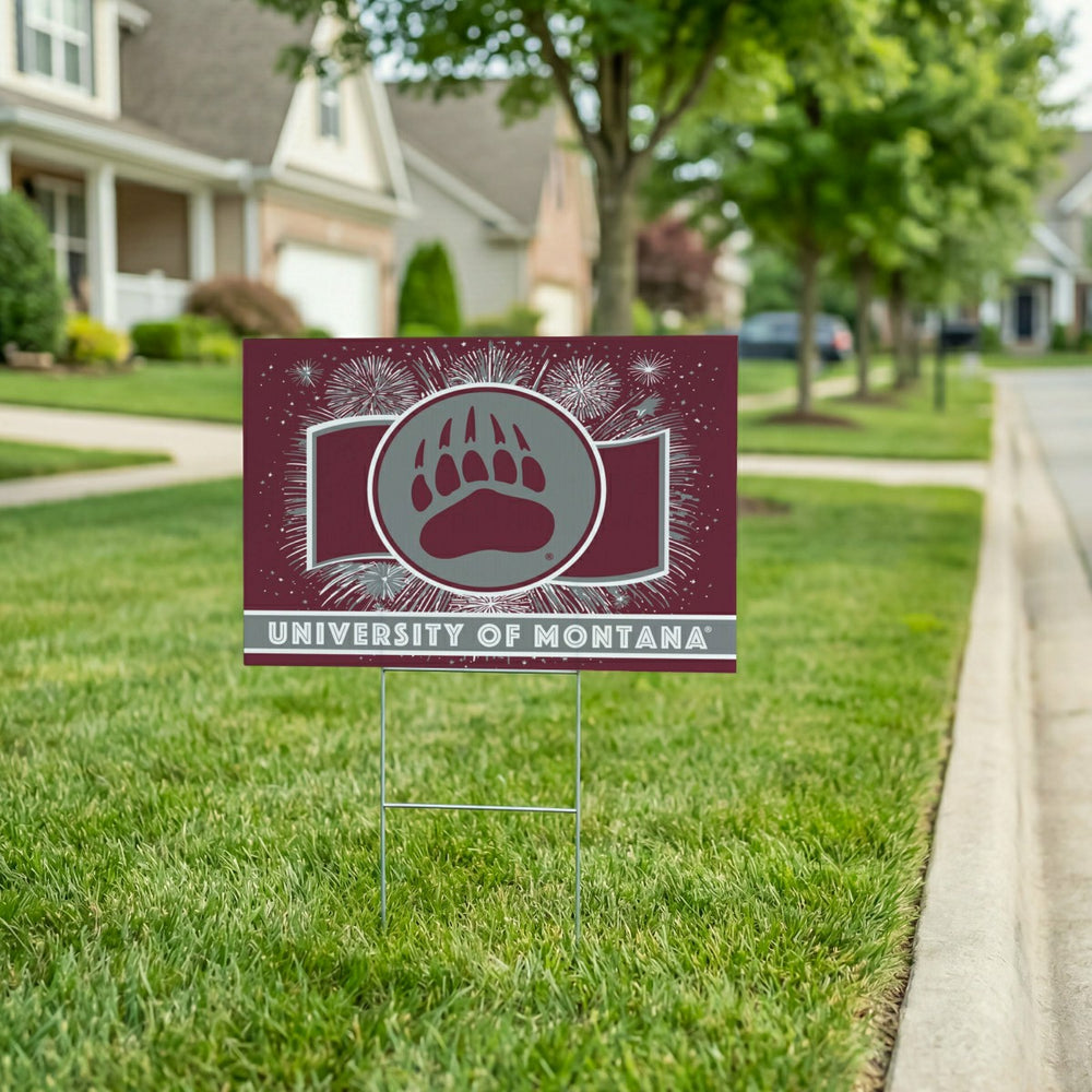 University of Montana Yard Sign, Patriotic, Collegiate, Home