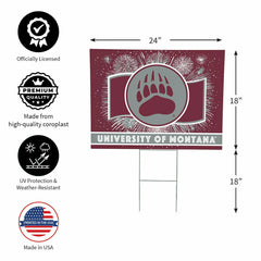 University of Montana Yard Sign, Patriotic, Collegiate, Home