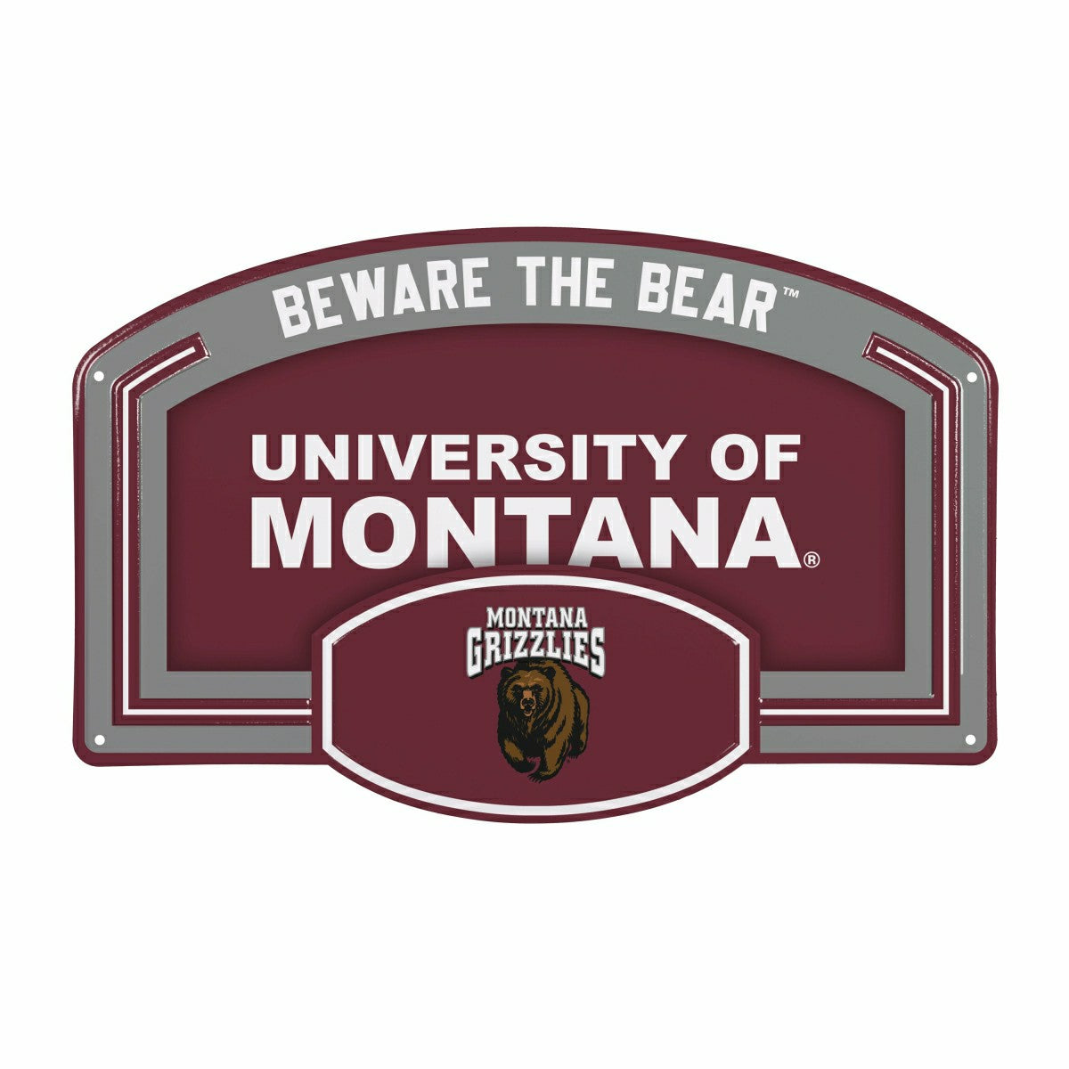 University of Montana USA Embossed Steel Wall Sign, 11" x 17", Collegiate, Home