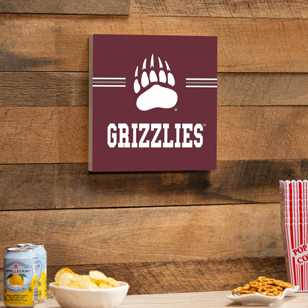 University of Montana Wood Wall Sign, 12x12, Collegiate, Home