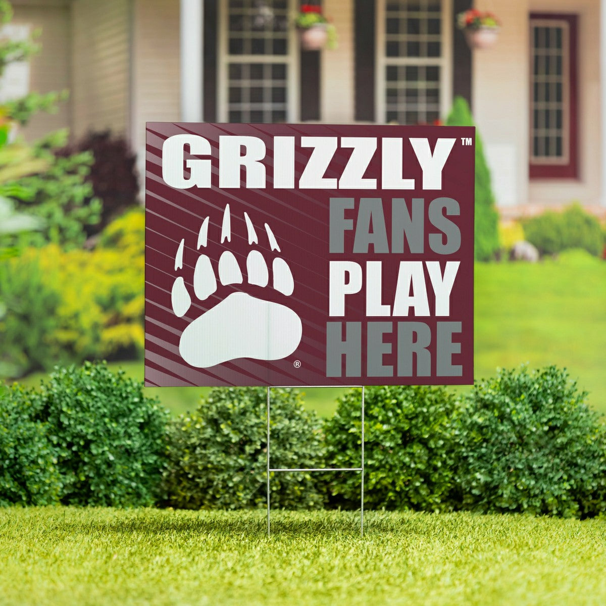 University of Montana Coroplast Yard Sign "Fans Play Here", Collegiate, Home