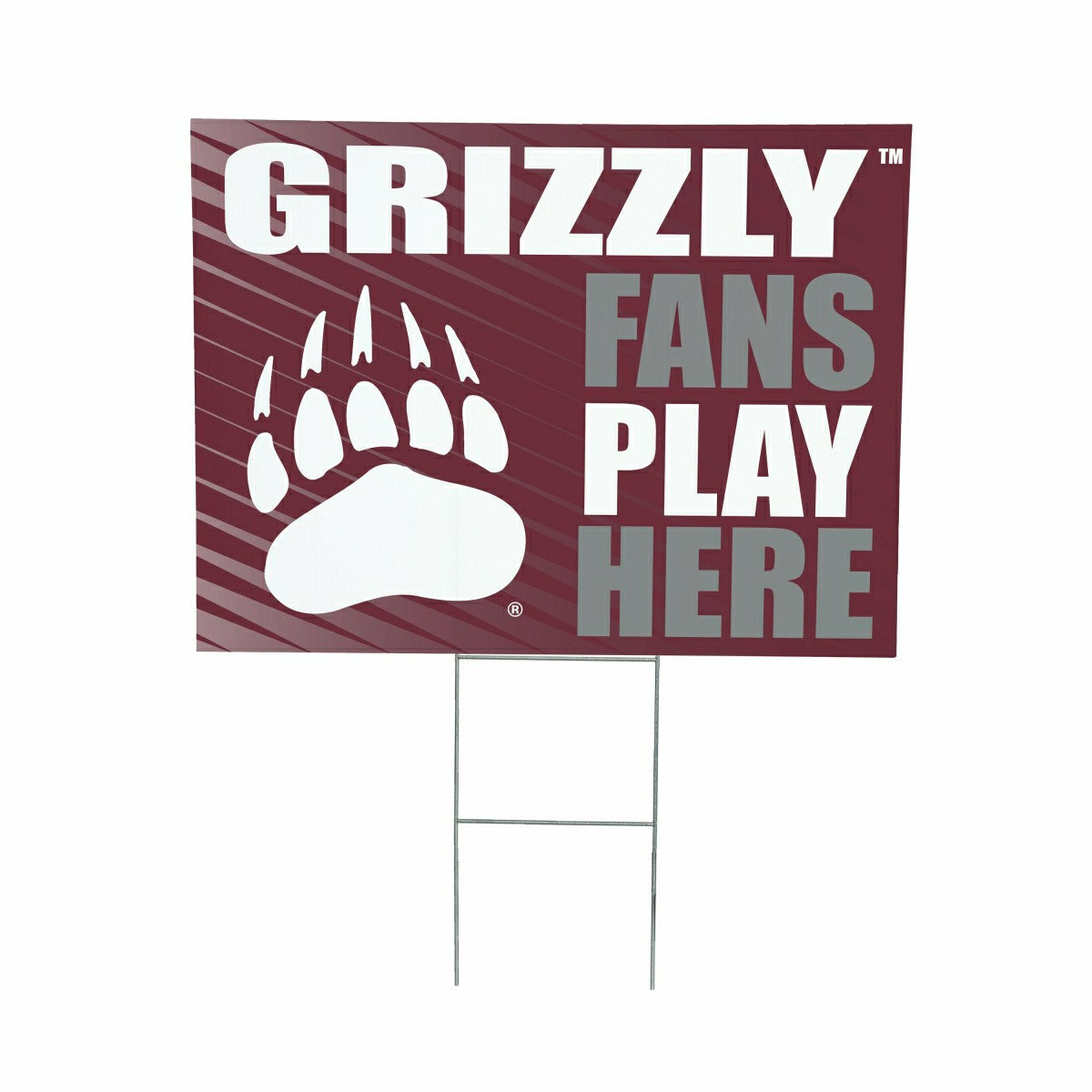 University of Montana Coroplast Yard Sign "Fans Play Here", Collegiate, Home
