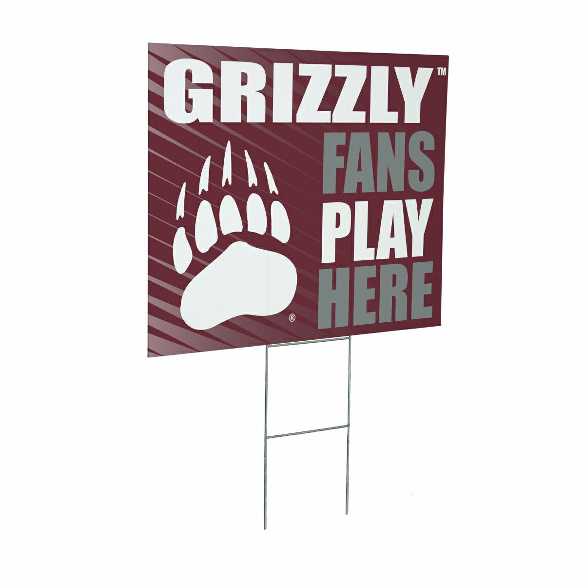 University of Montana Coroplast Yard Sign "Fans Play Here", Collegiate, Home