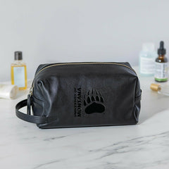 University of Montana, Embossed Toiletry Bag, Black, Collegiate, Home