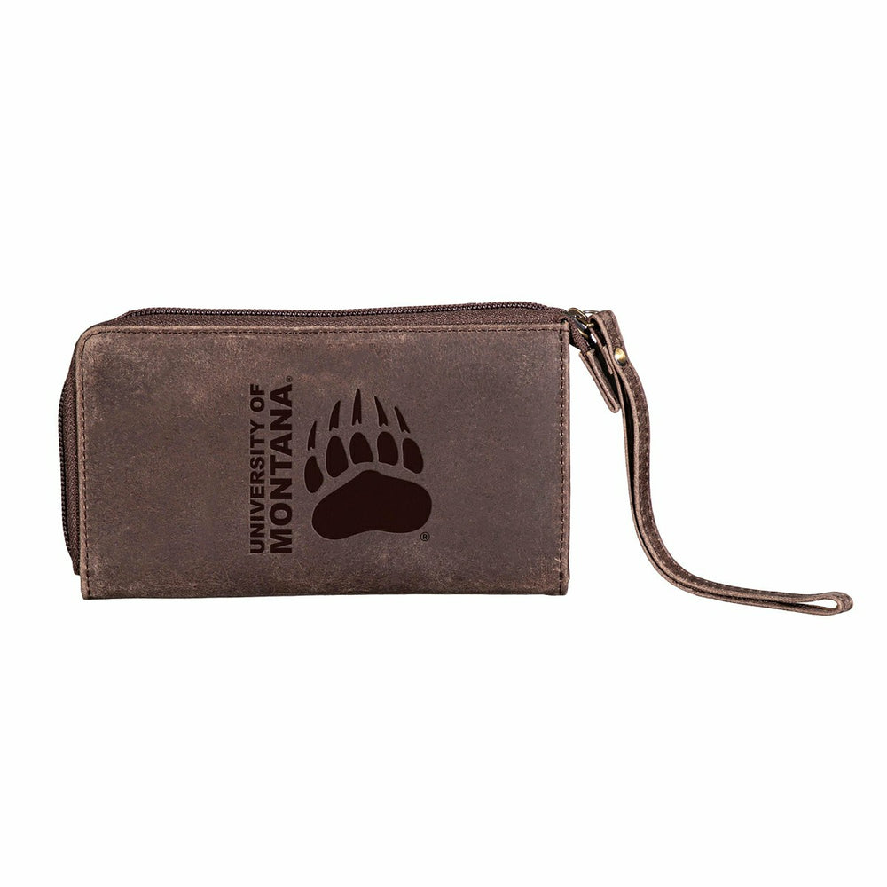 Wristlet Wallet, Brown, University of Montana, Collegiate, Home