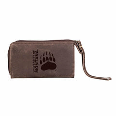 Wristlet Wallet, Brown, University of Montana, Collegiate, Home