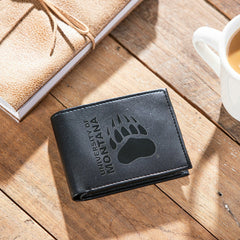 University of Montana, Bi-Fold Wallet, Black, Collegiate