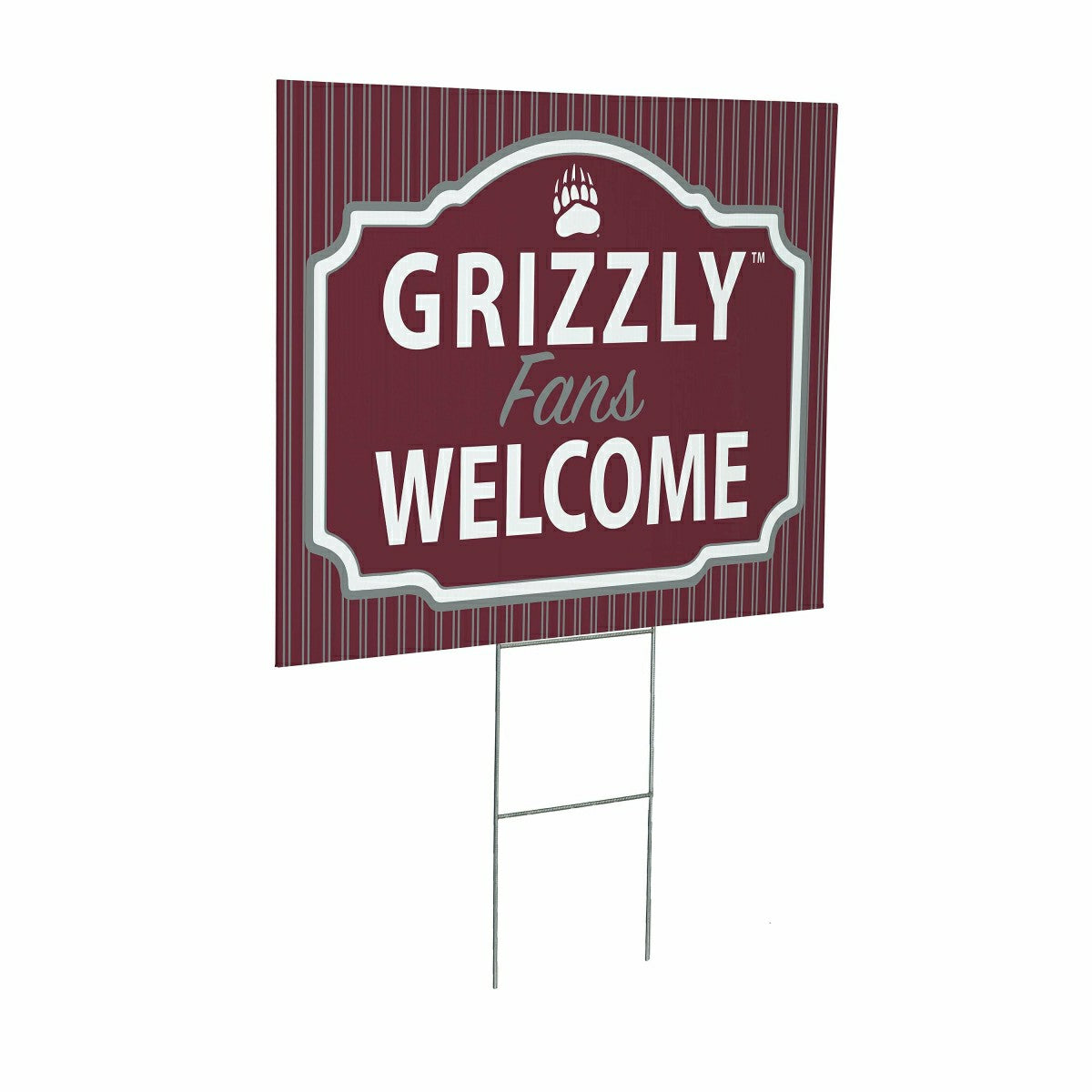 University of Montana Coroplast Yard Sign, "Fans Welcome", Collegiate, Home