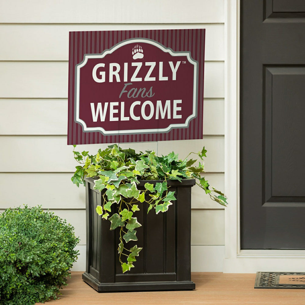 University of Montana Coroplast Yard Sign, "Fans Welcome", Collegiate, Home