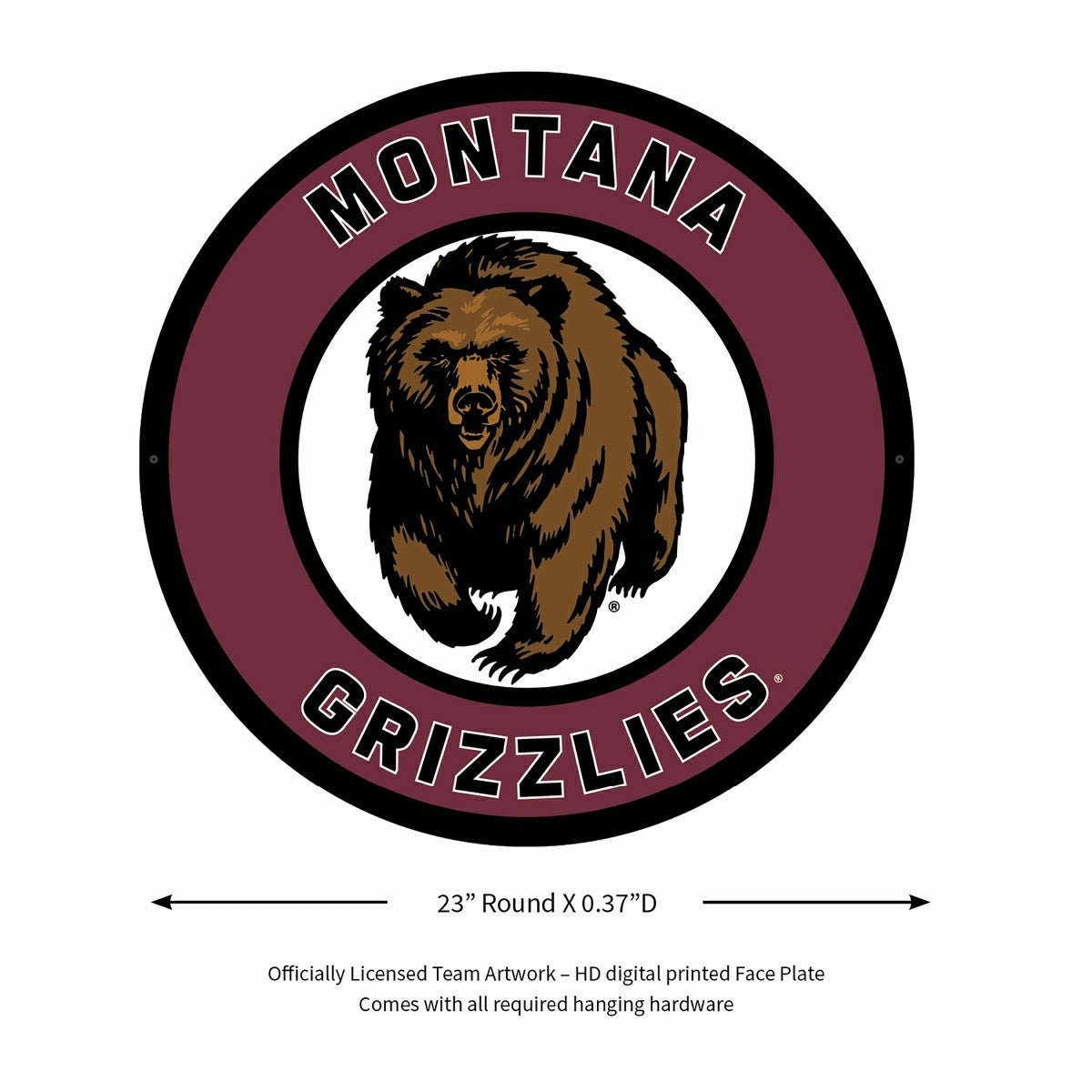LED Wall Decor, Round, University of Montana, Collegiate, Home