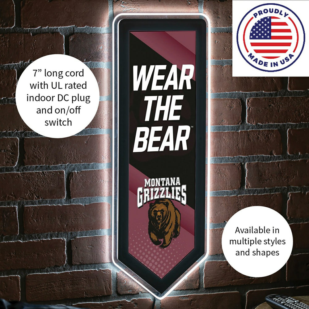 LED Wall Decor, Pennant, University of Montana, Collegiate, Home