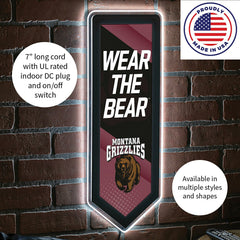 LED Wall Decor, Pennant, University of Montana, Collegiate, Home